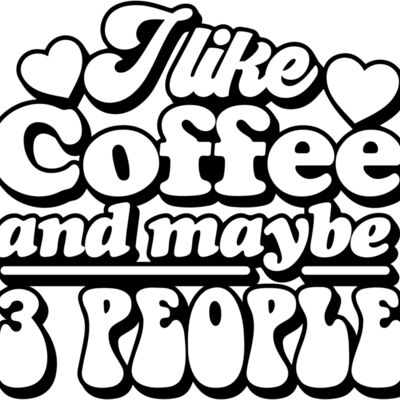 I like coffee and maybe 3 people SVG Thumbnail
